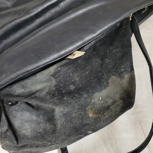 Crossbody Purse BRIE! Black Korea leather? shoulder retro classic timeless chic - Picture 12 of 13